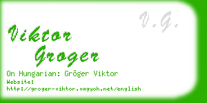 viktor groger business card